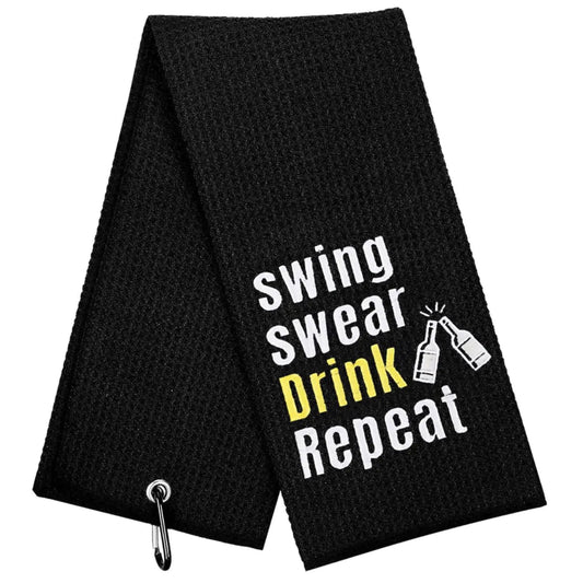 Swing Swear Drink Golf Towel