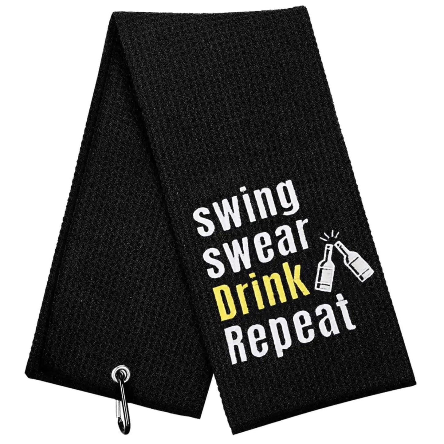 Swing Swear Drink Golf Towel